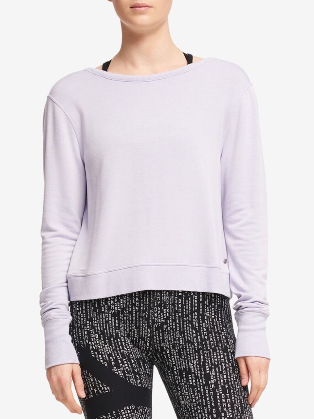 DKNY Womens Activewear Sport V Back Fitness Sweatshirt